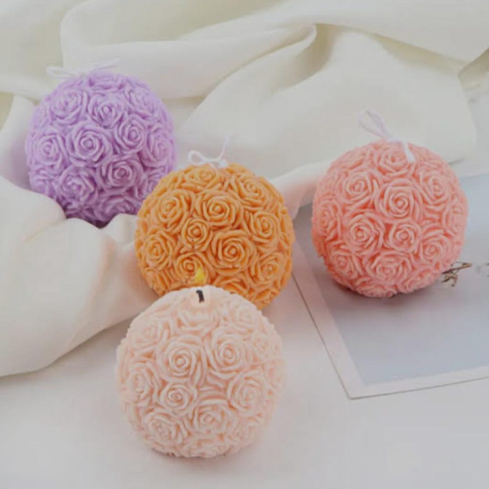 Rose bunch scented candle