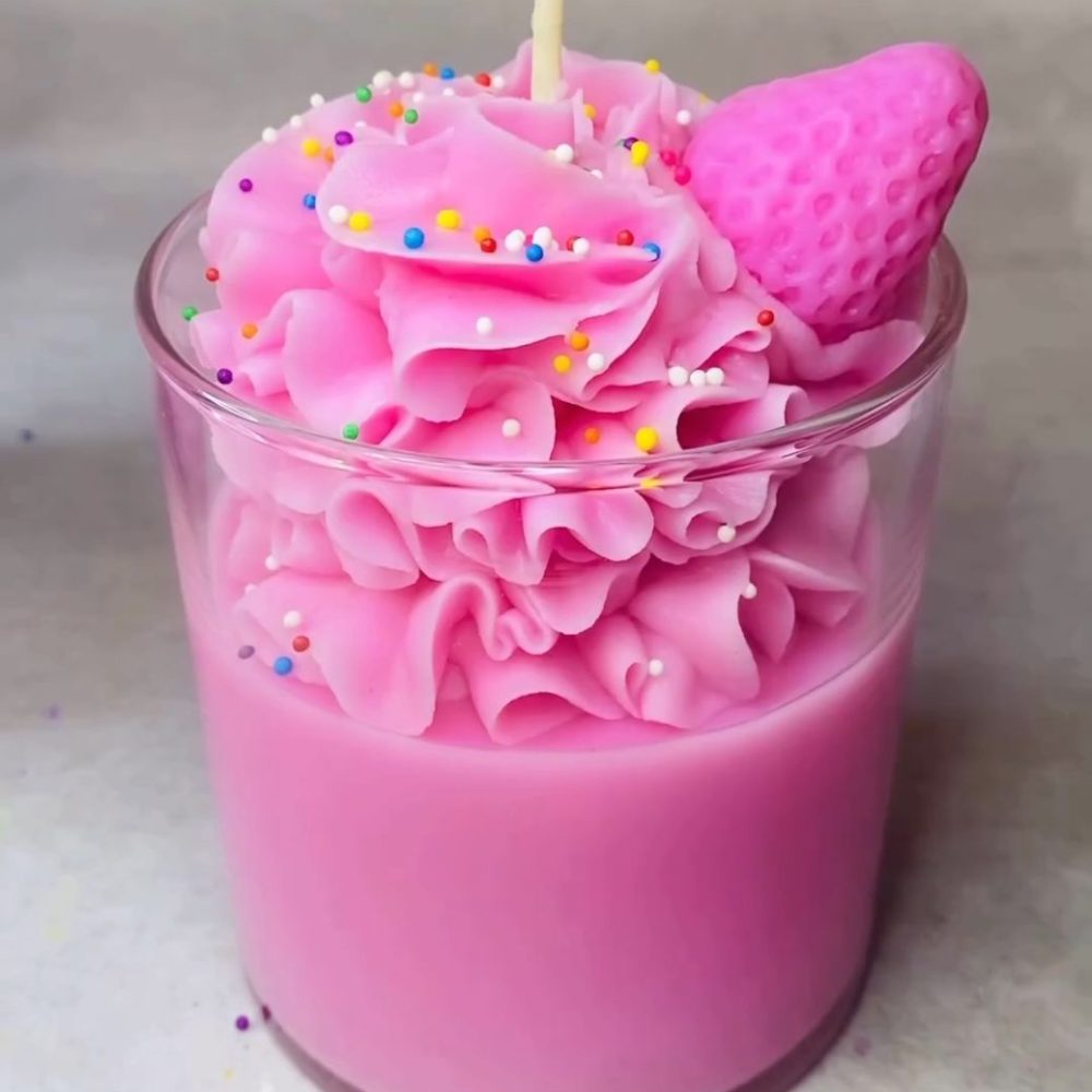 Strawberry Sunset Desert Candle